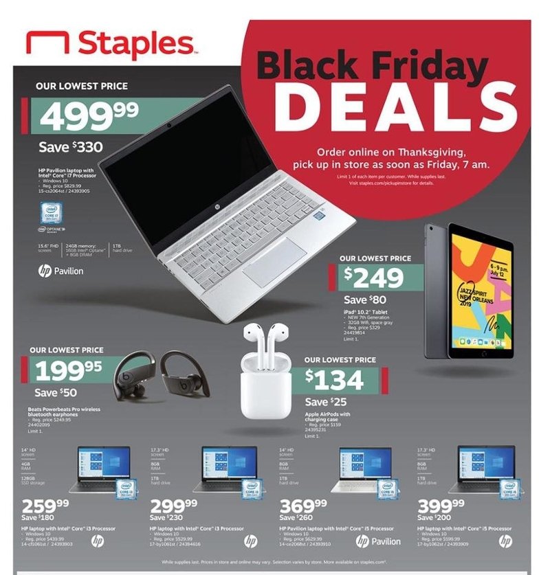 Staples Black Friday 2019 Page 1