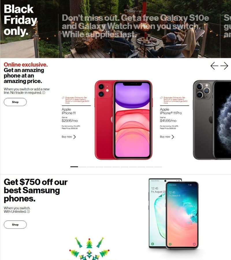 Verizon Wireless Black Friday 2019 Page 1