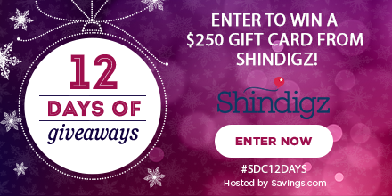 Win a gift card from Shindigz!