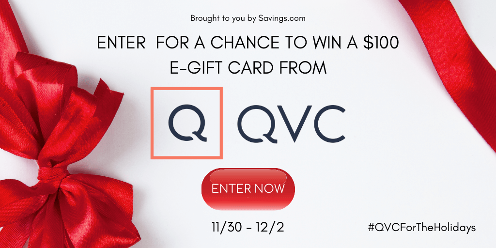 Win a $100 e-gift card from QVC.