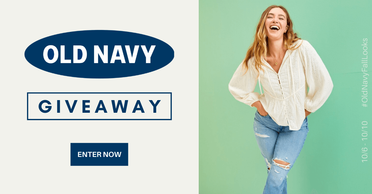 Enter for a chance to win a $100 e-gift card to spend at Old Navy! 